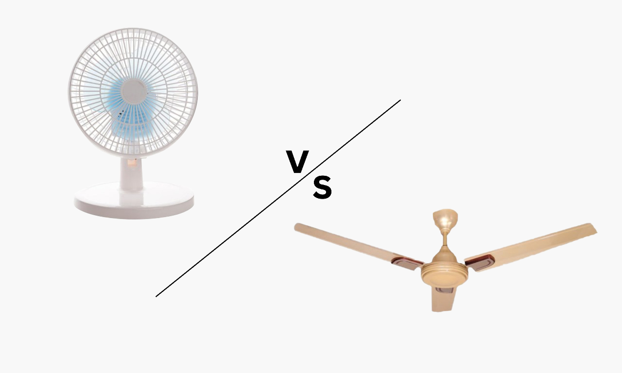 table fan vs ceiling fan